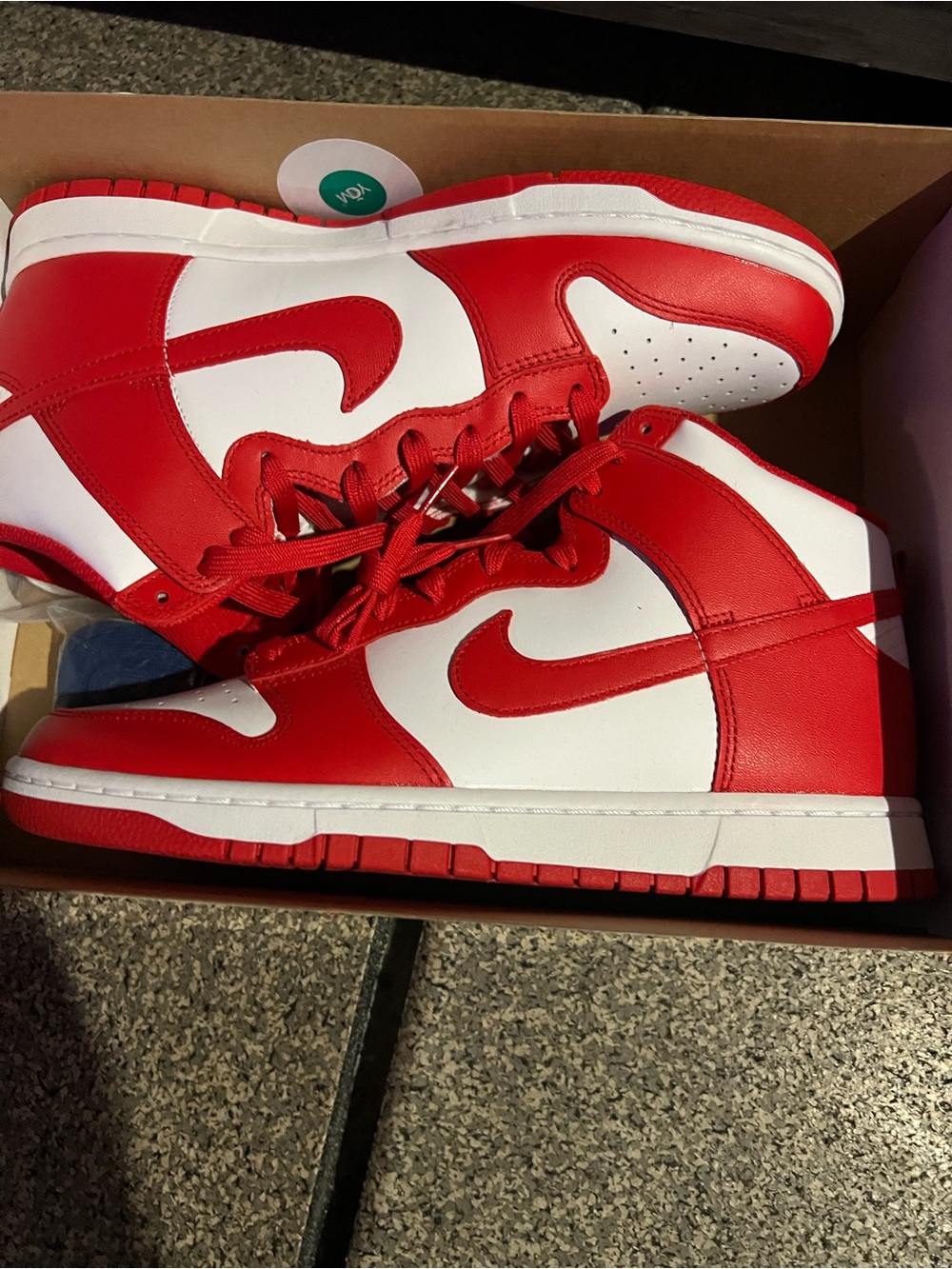 Nike Kids Red and White High-Top Sneakers